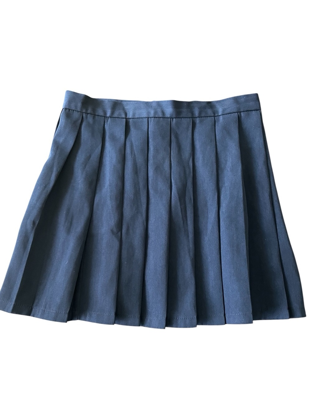 Navy Pleated Mini Skirt (XS/S)
